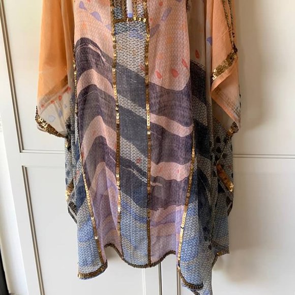 Chico's Beaded embellished Poncho - Multi color - Picture 2 of 6